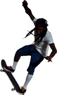 Skateboarder Smiling