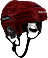 Red Bauer Hockey Helmet