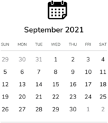 September 2021 Calendar