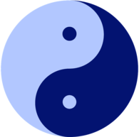 Blue Yin Yang Symbol