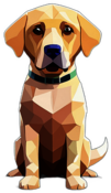 Labrador Retriever, Children'S Cartoon Animation Style - Full Body, Single View, No Shadow
