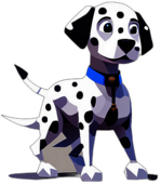 Dalmatian, Children'S Cartoon Animation Style - Full Body, Single View, No Shadow