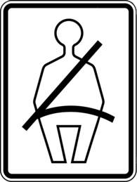 Seat Belt Rectangular Sign