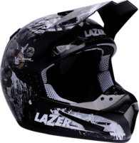Motorcycle Helmet Lazer SMX Thin Drum Black Grey White