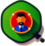 Toy Rental Service, Minimalist App Icon - Circle Icon Bevel Border