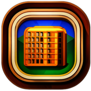 Hotel, Minimalist App Icon - Circle Icon Bevel Border