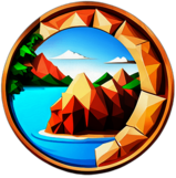 Web Browsing, Minimalist App Icon - Circle Icon Bevel Border