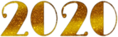 Happy New Year 2020 Retro Golden