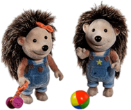 Henry and Tessa Hedgehog With Toys