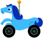 Blue Unicorn Kart