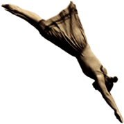 Female Swimmer Diving Vintage Photo