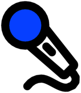 Microphone Singer Blue Icon