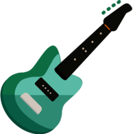Turquoise Electric Guitar Icon