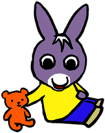 Trotro Playing With His Teddybear