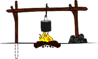 Cooking Rack above the Campfire
