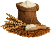 Bag Of Wheat Flour and Spikes