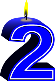Number 2 Birthday Candle
