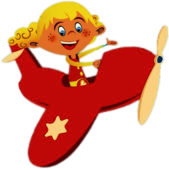 Kaatje In Her Plane Cartoon