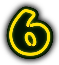 Neon Number 6