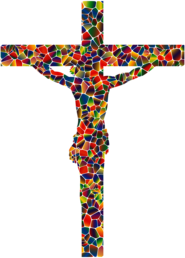 Tiled Jesus on the Cross