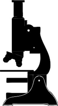 Silhouette of a Microscope