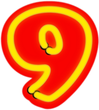 Neon Number 9