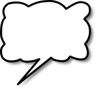 Clouded Speech Bubble Left
