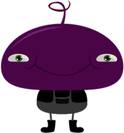 Purple Alien with Huge Head
