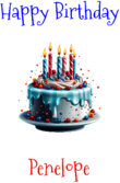 Happy Birthday Penelope Custom Message