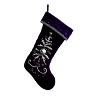 Purple Velvet Christmas Stocking