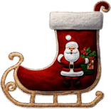Felt Sleigh-shaped Christmas Stocking