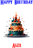 Happy Birthday Alex Custom Message