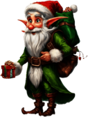 Elf Delivering Presents