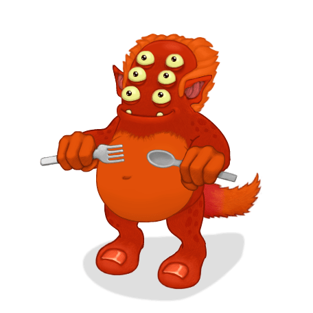 Rare Drumpler Holding Cutlery