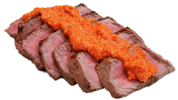 Red Pepper Pesto on Steak
