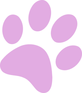 Purple Paw Print