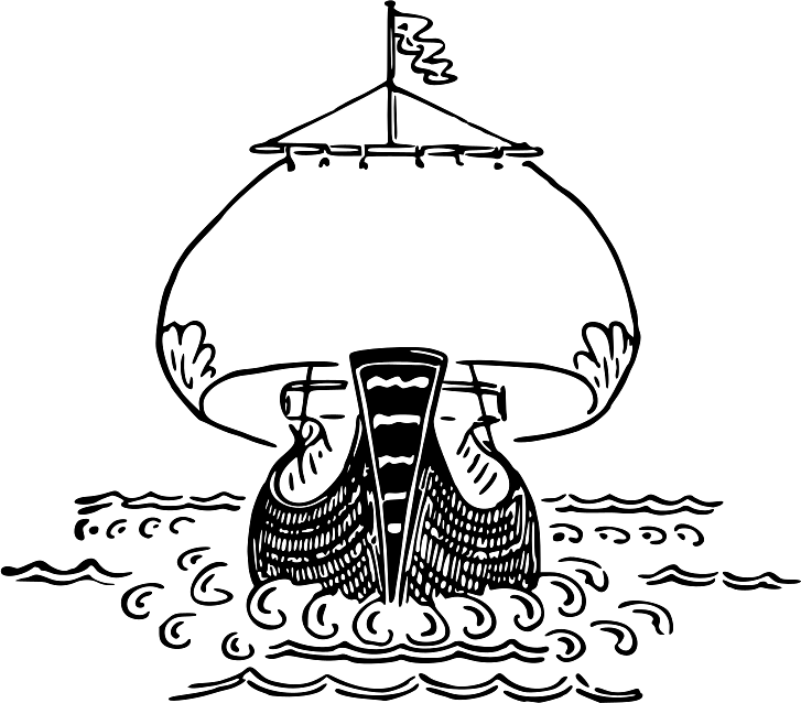 Viking Ship in the Wind