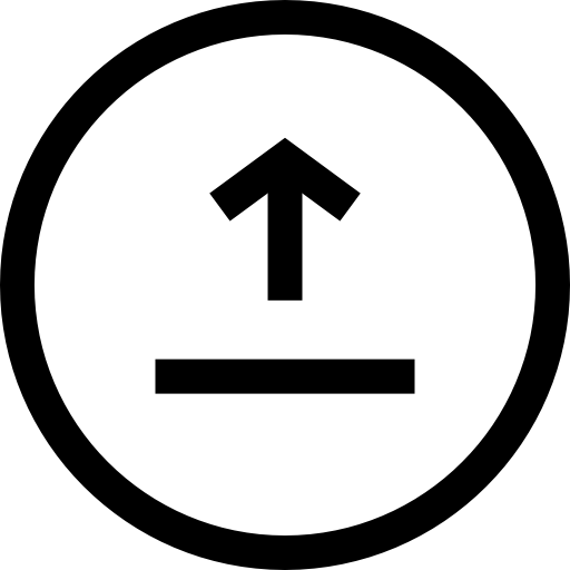 Upload Arrow In Circle Button