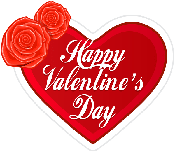 Happy Valentine's Day In Red Heart
