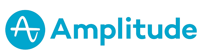 Amplitude Analytics blue logo landscape