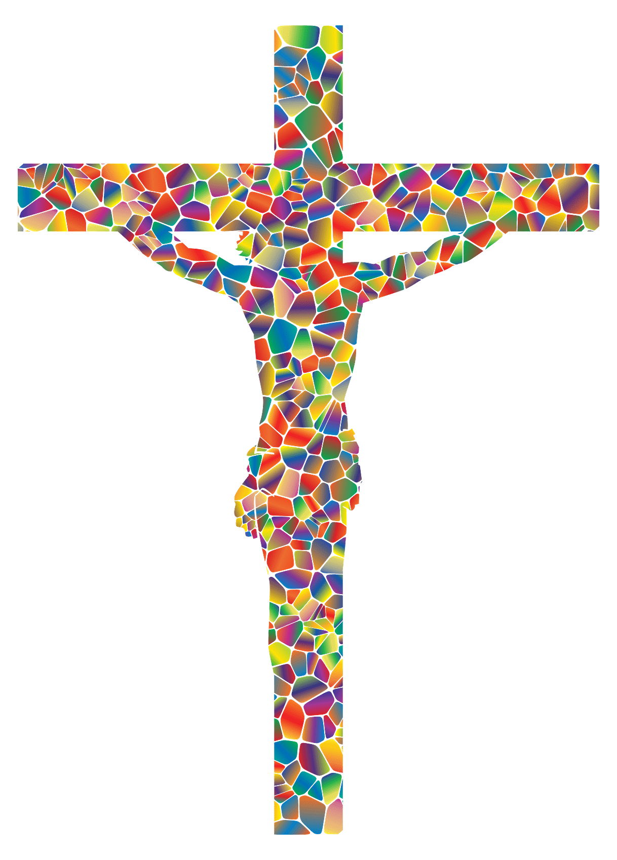 Tiled Jesus on the Cross