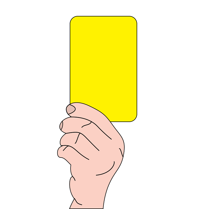 Referee Showing Yellow Card