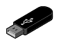 Black USB Drive Clipart