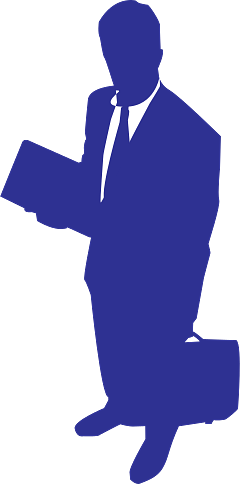 Businessman Blue Silhouette