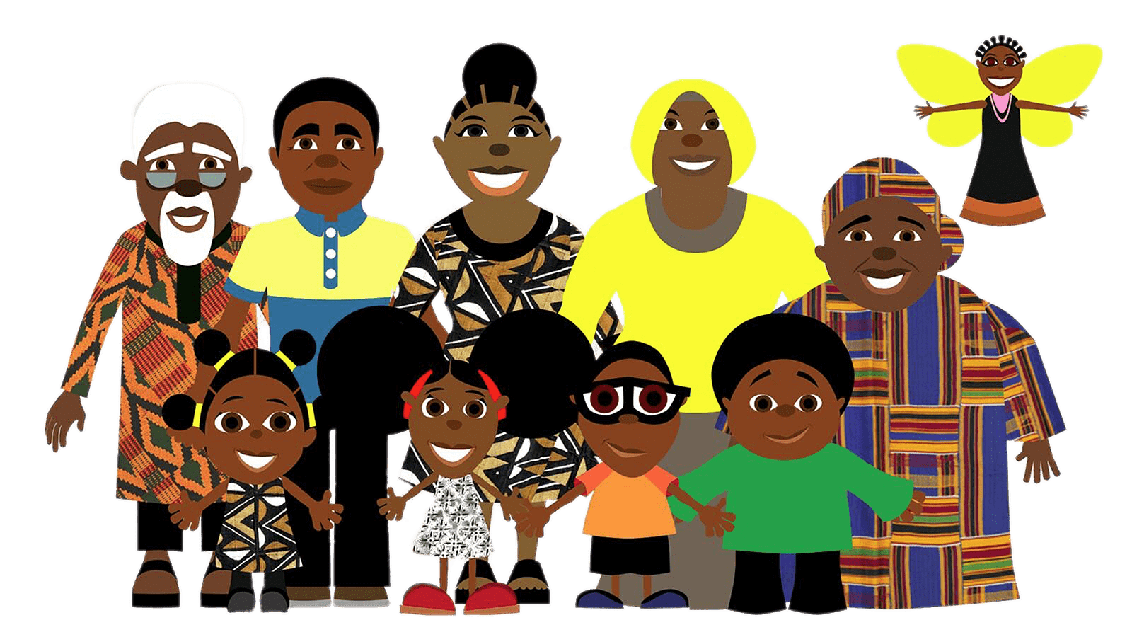 Bino and Fino with their extended family