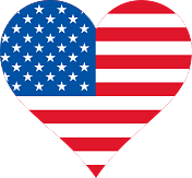 USA Flag Heart