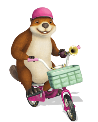 Beaver Riding His Bike