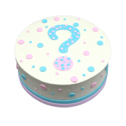 Gender Reveal Cake Question Mark Empire Cake