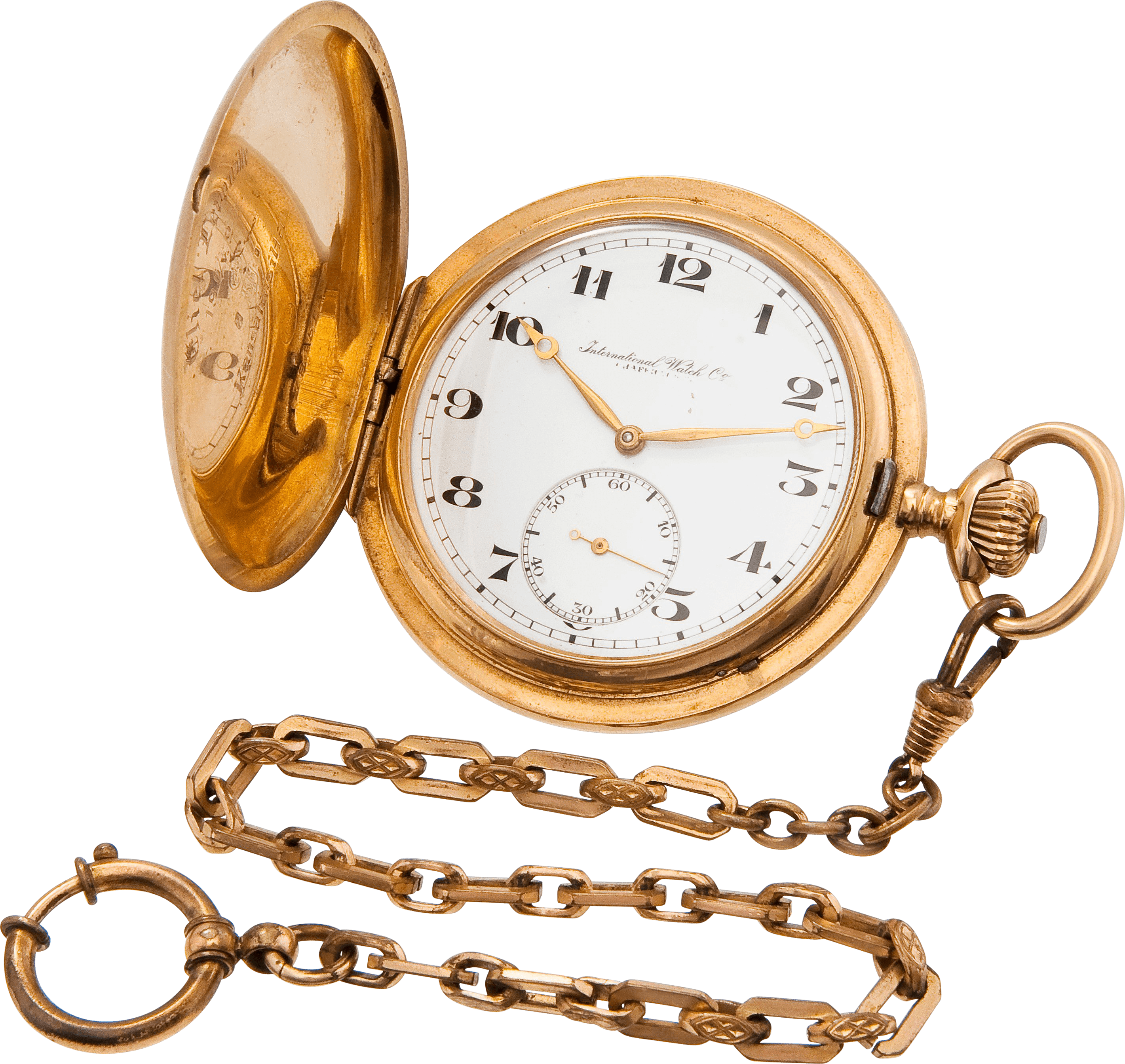 Gold Pocket Watch Clock