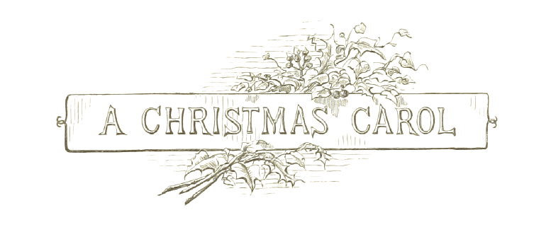 A Christmas Carol Title Retro Sign